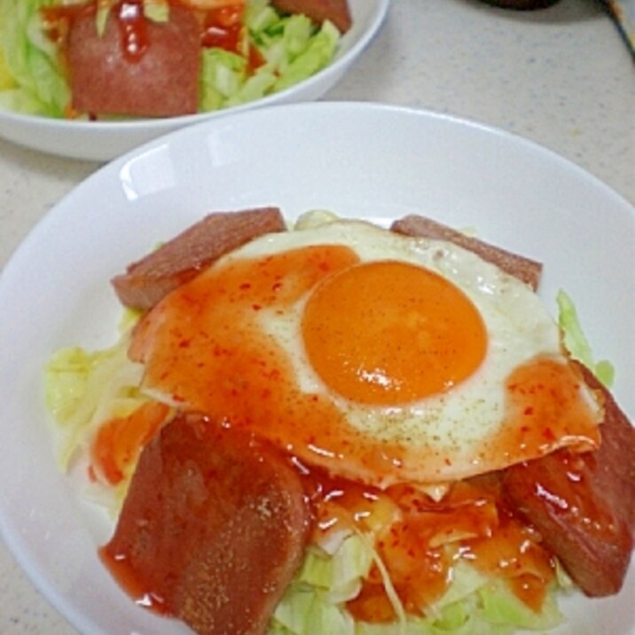 がっつりご飯◆スパムエッグ丼◆